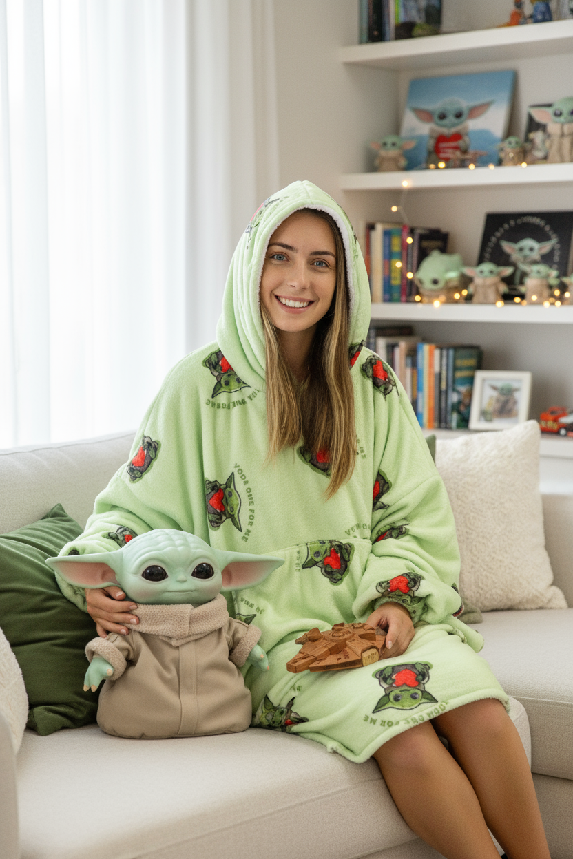 Green Yoda Hoogy - Oversized Blanket Hoodie