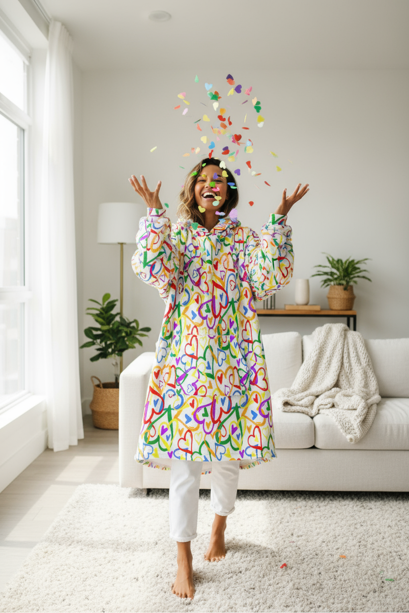 LovePop Confetti Hoogy - Oversized Blanket Hoodie