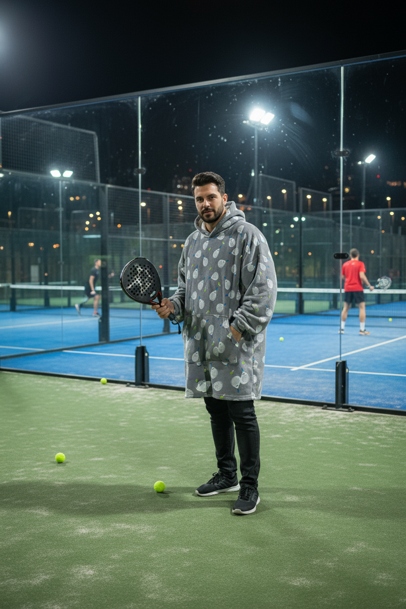 Blue Padel Hoogy - Oversized Blanket Hoodie