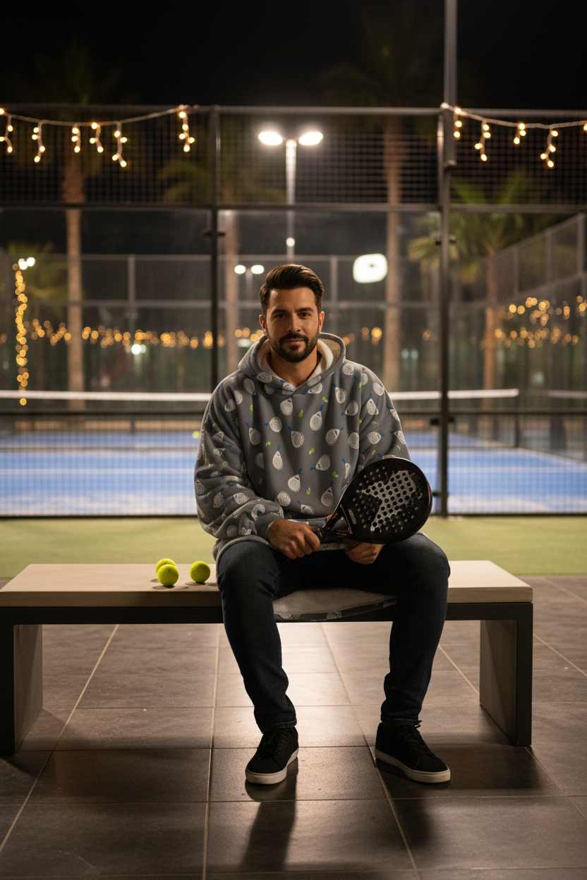 Blue Padel Hoogy - Oversized Blanket Hoodie