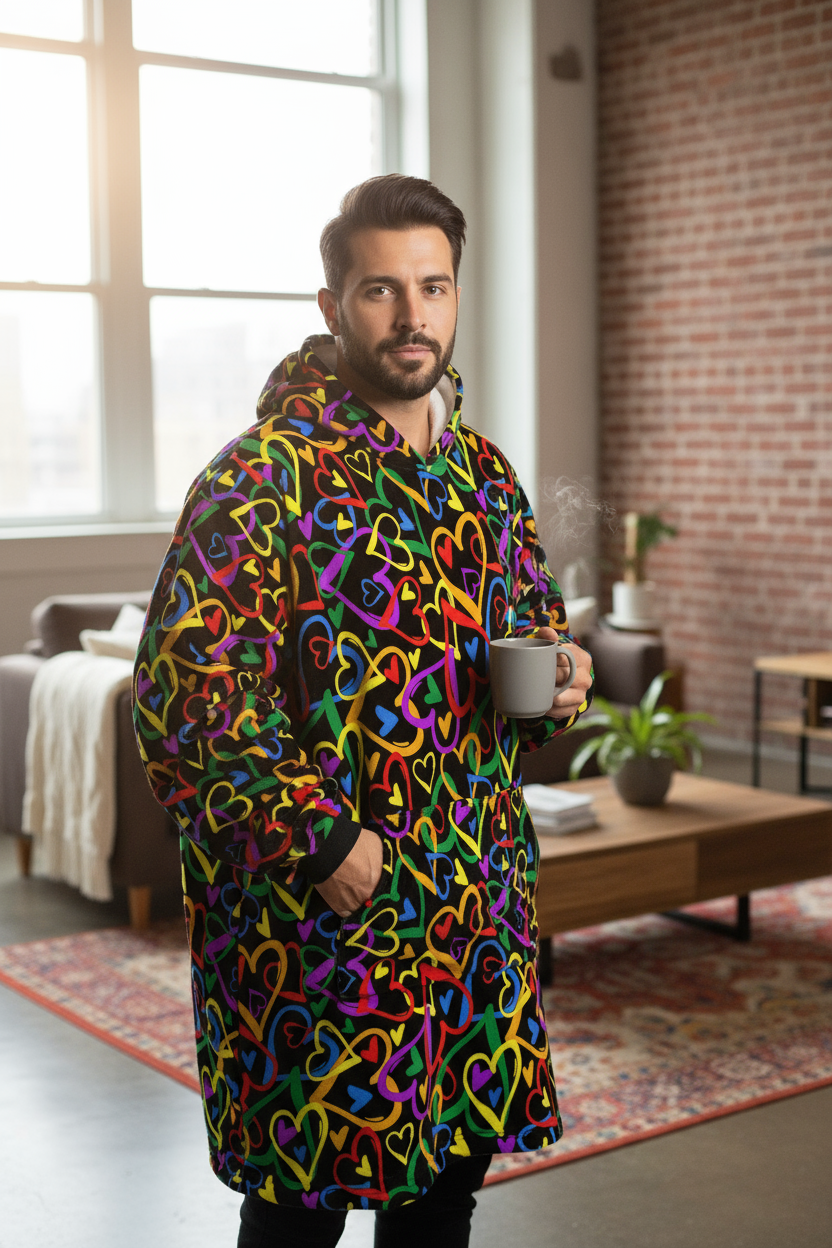 Electric Love Hoogy - Oversized Blanket Hoodie