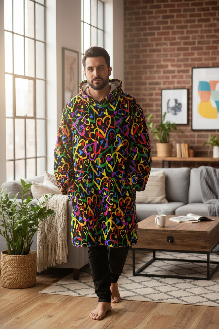 Electric Love Hoogy - Oversized Blanket Hoodie