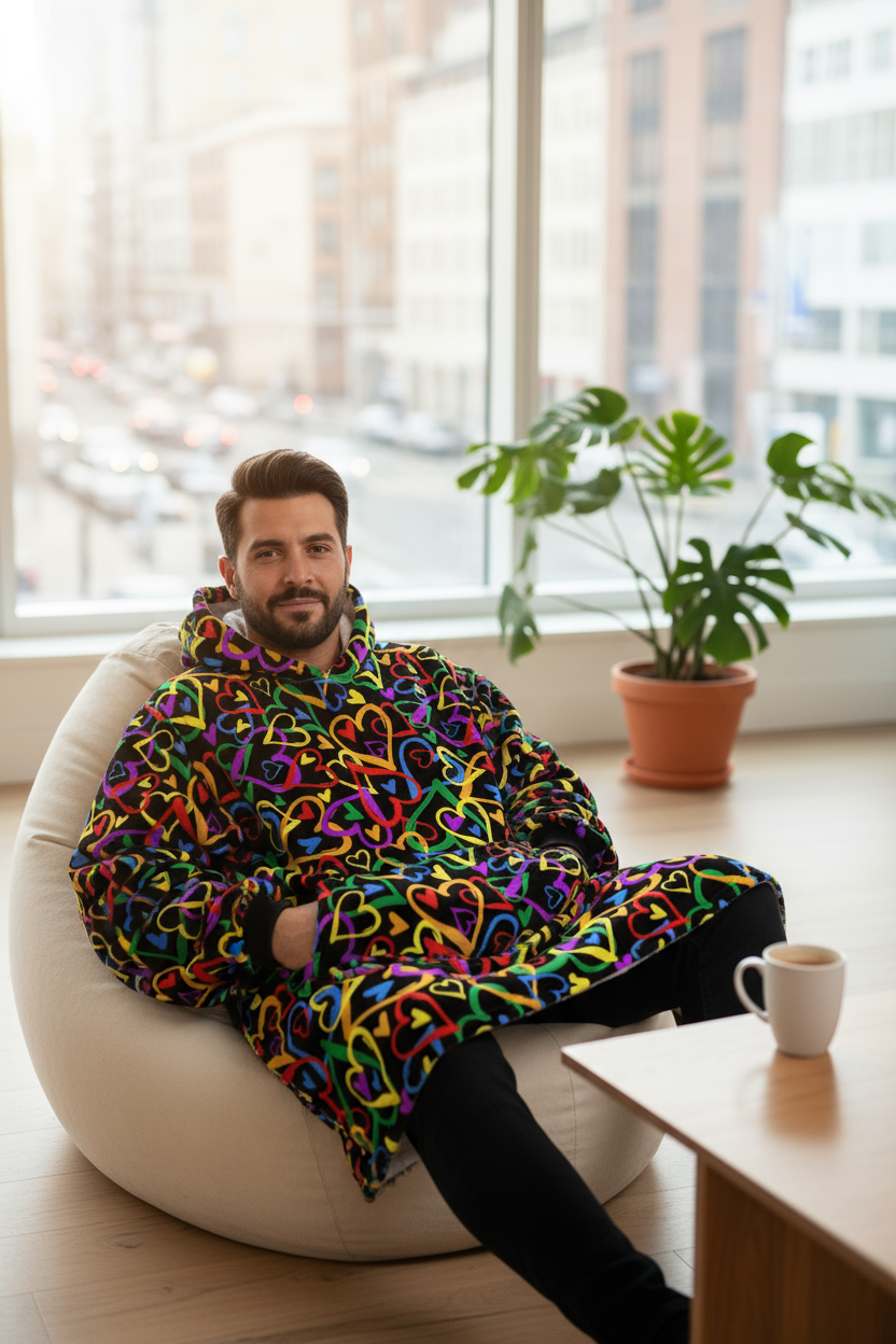 Electric Love Hoogy - Oversized Blanket Hoodie