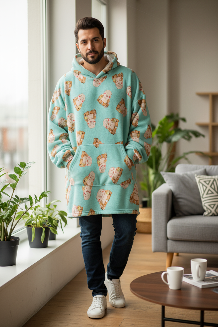 Happy Buddha Hoogy - Oversized Blanket Hoodie