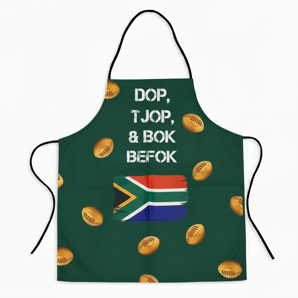 Printed Apron - Dop, Tjop N Bok