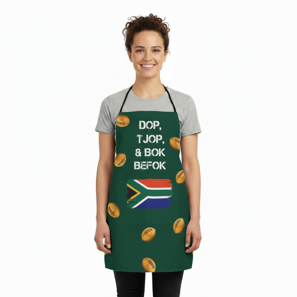 Printed Apron - Dop, Tjop N Bok