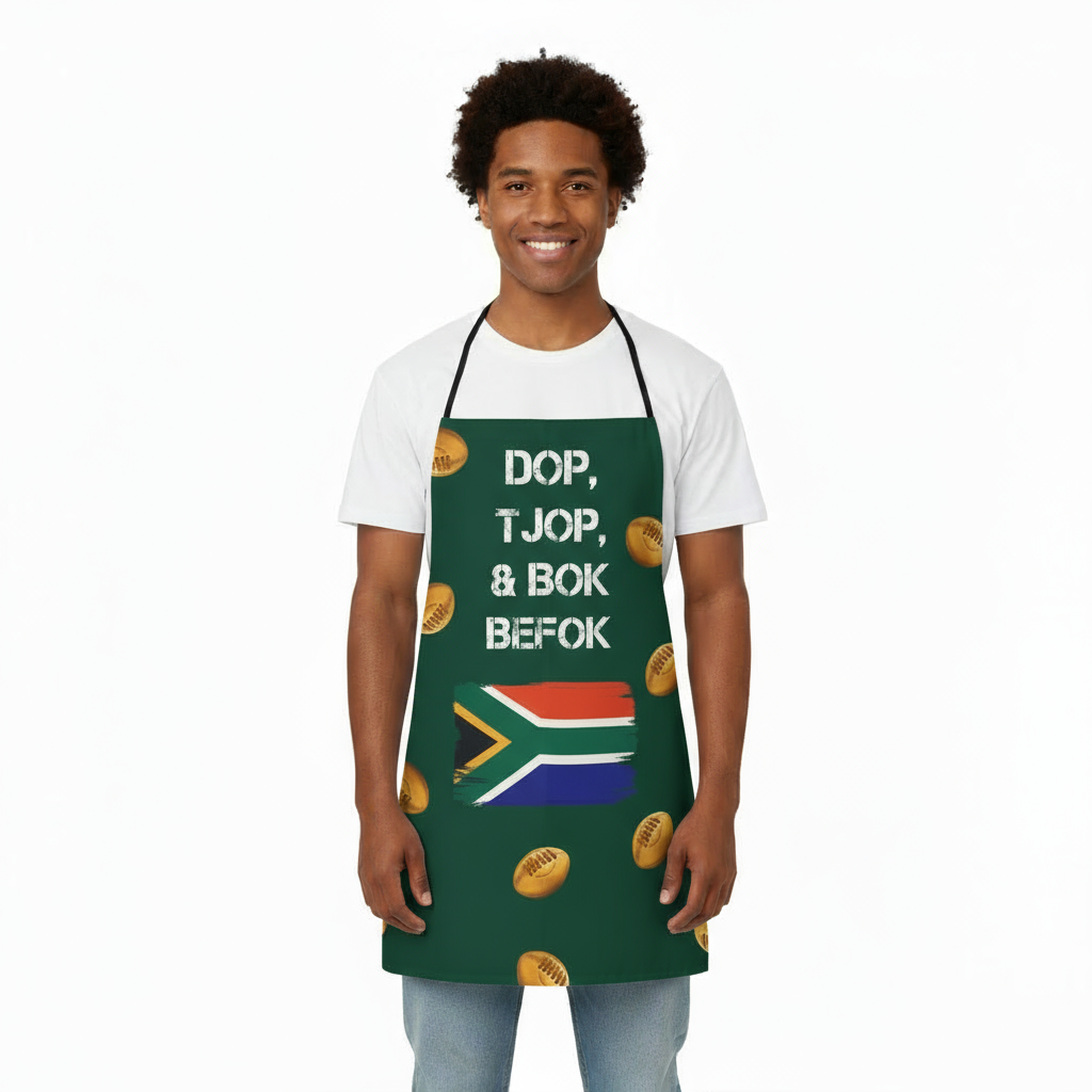 Printed Apron - Dop, Tjop N Bok
